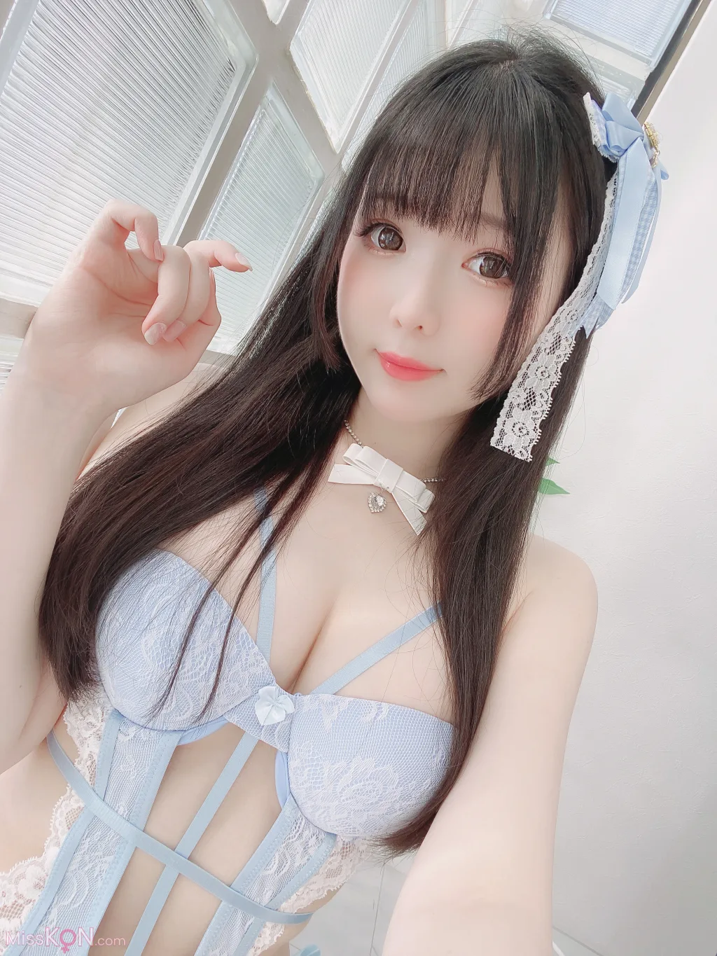 Coser@霜月shimo: Blue Lingerie (41 photos)