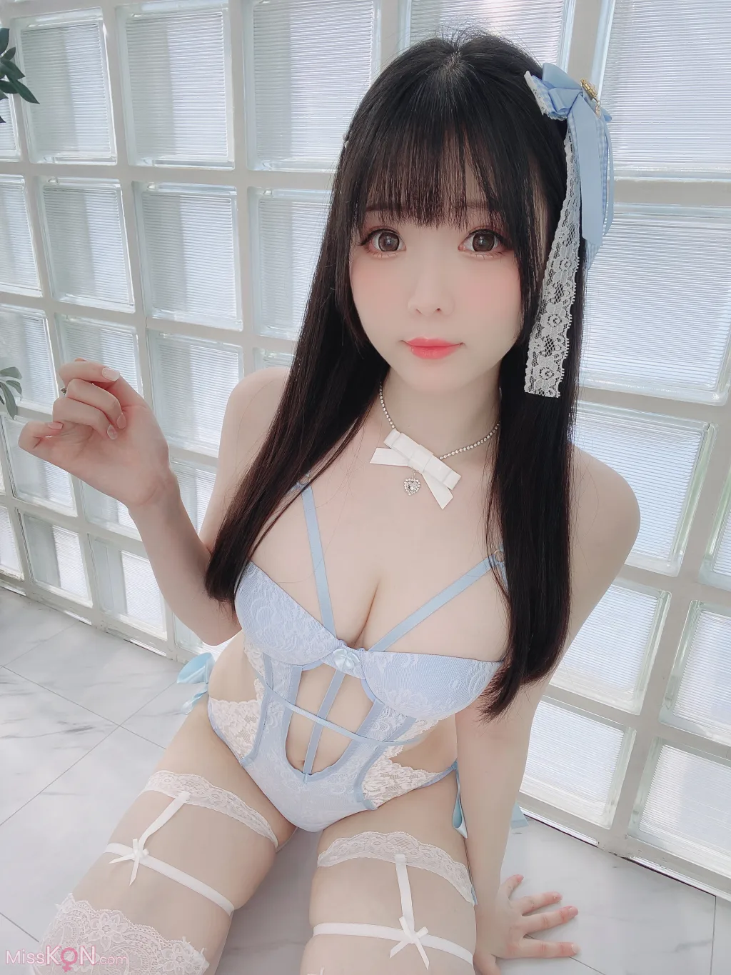 Coser@霜月shimo: Blue Lingerie (41 photos)