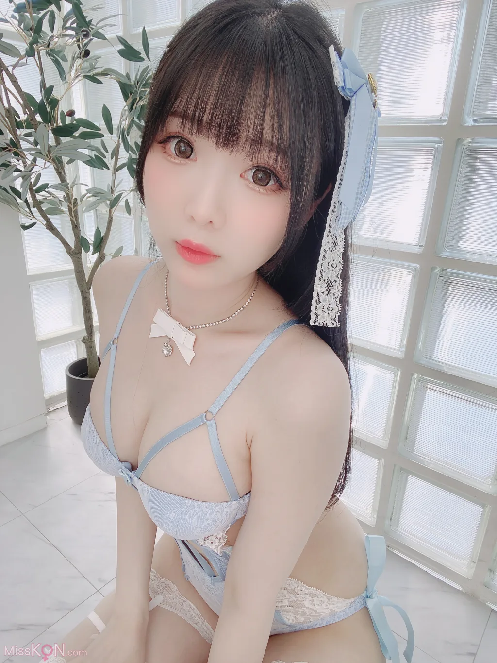 Coser@霜月shimo: Blue Lingerie (41 photos)