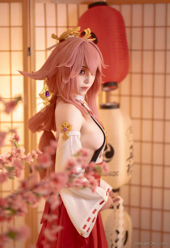 Coser@Bangni邦尼: 微密圈+Cos合集 老师OL+偷偷在房间玩ss游戏+八重神子 (185 photos + 43 videos)