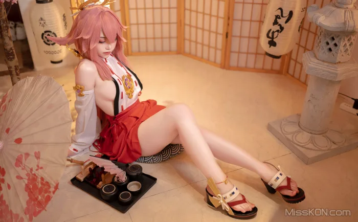 Coser@Bangni邦尼: 微密圈+Cos合集 老师OL+偷偷在房间玩ss游戏+八重神子 (185 photos + 43 videos)