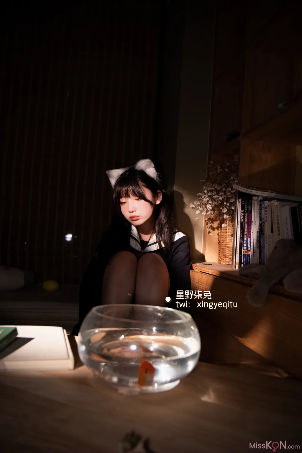 Coser@星野柒兔: 放课后的吔鱼少女 (59 photos )