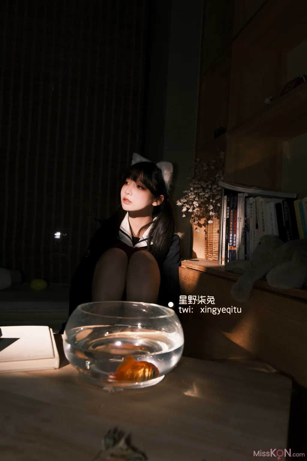 Coser@星野柒兔: 放课后的吔鱼少女 (59 photos )