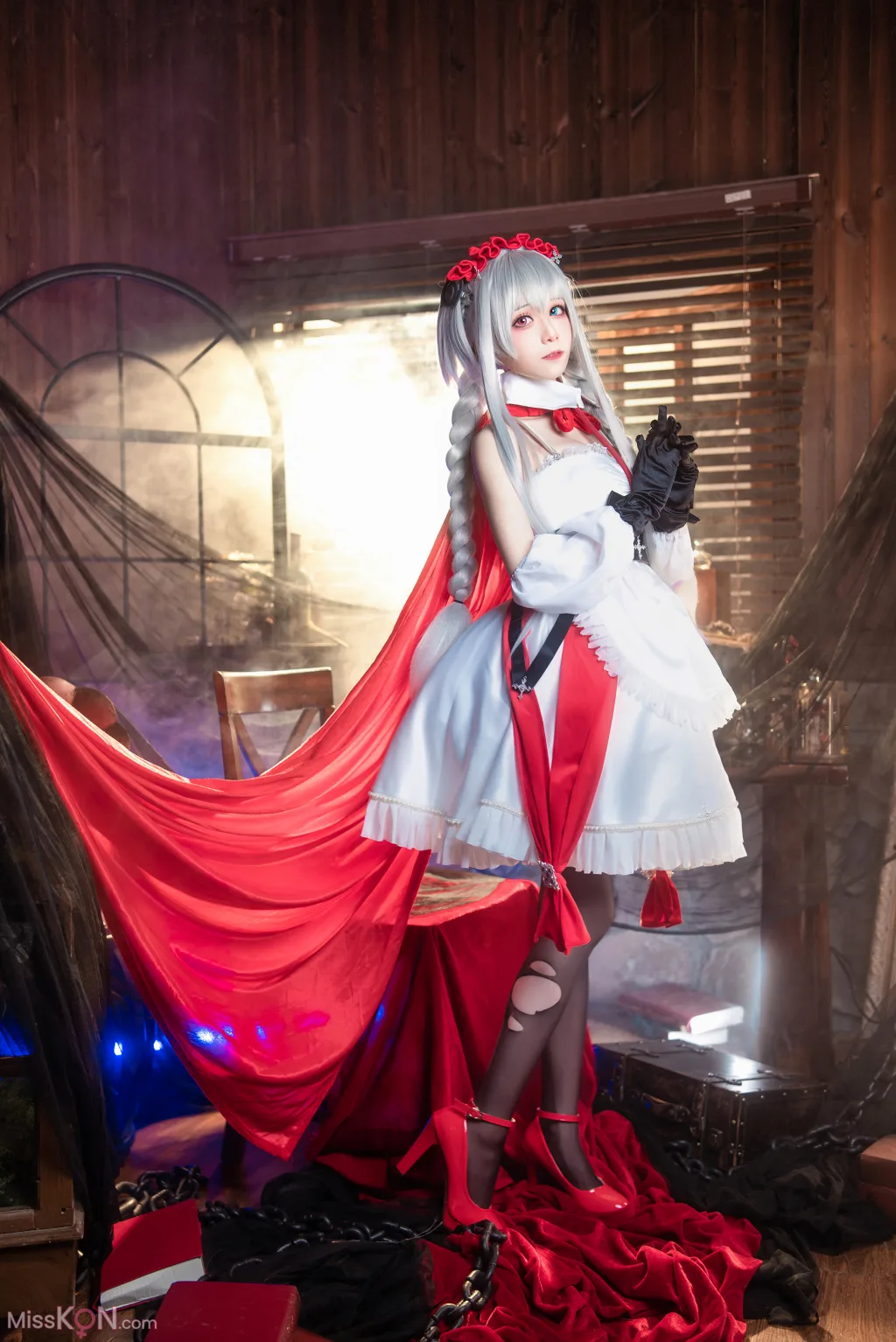 Coser@Tomoyo酱: 碧蓝航线 埃尔宾小红帽 (30 photos)