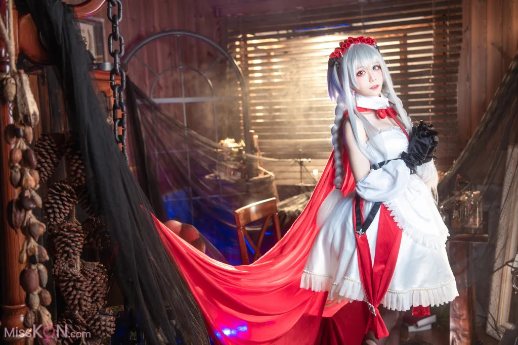 Coser@Tomoyo酱: 碧蓝航线 埃尔宾小红帽 (30 photos)