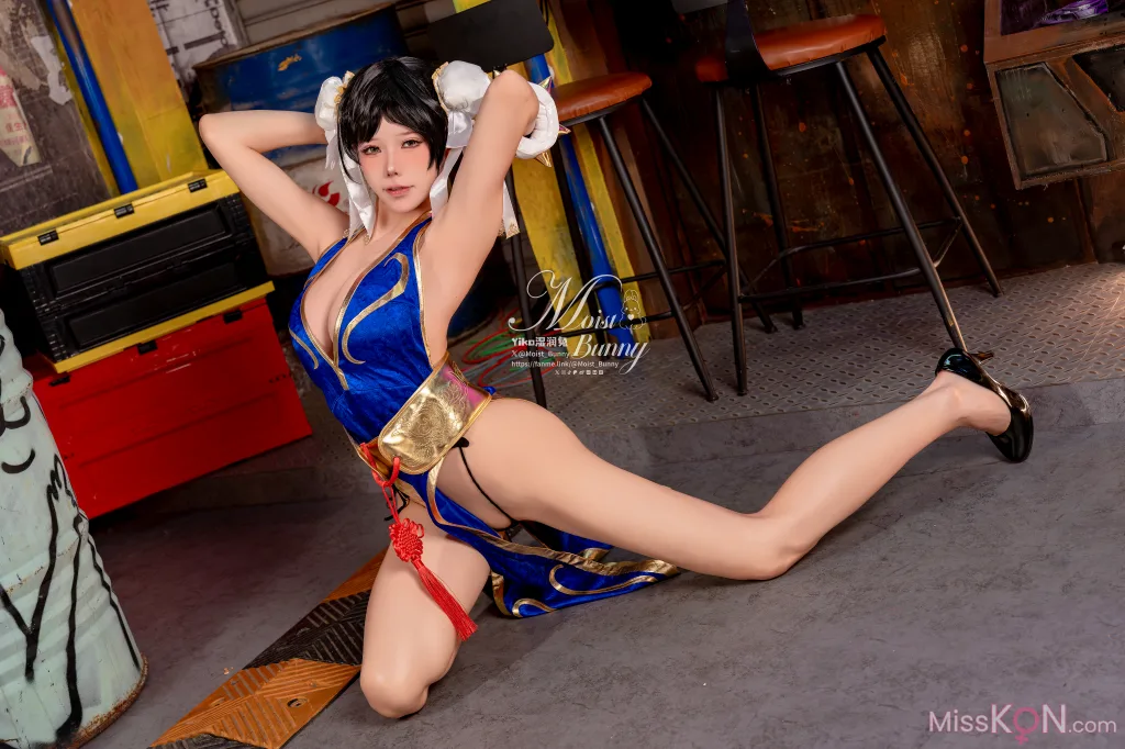 Coser@黏黏团子兔: 2月作品『街霸-春丽』桃花旗袍 (86 photos )