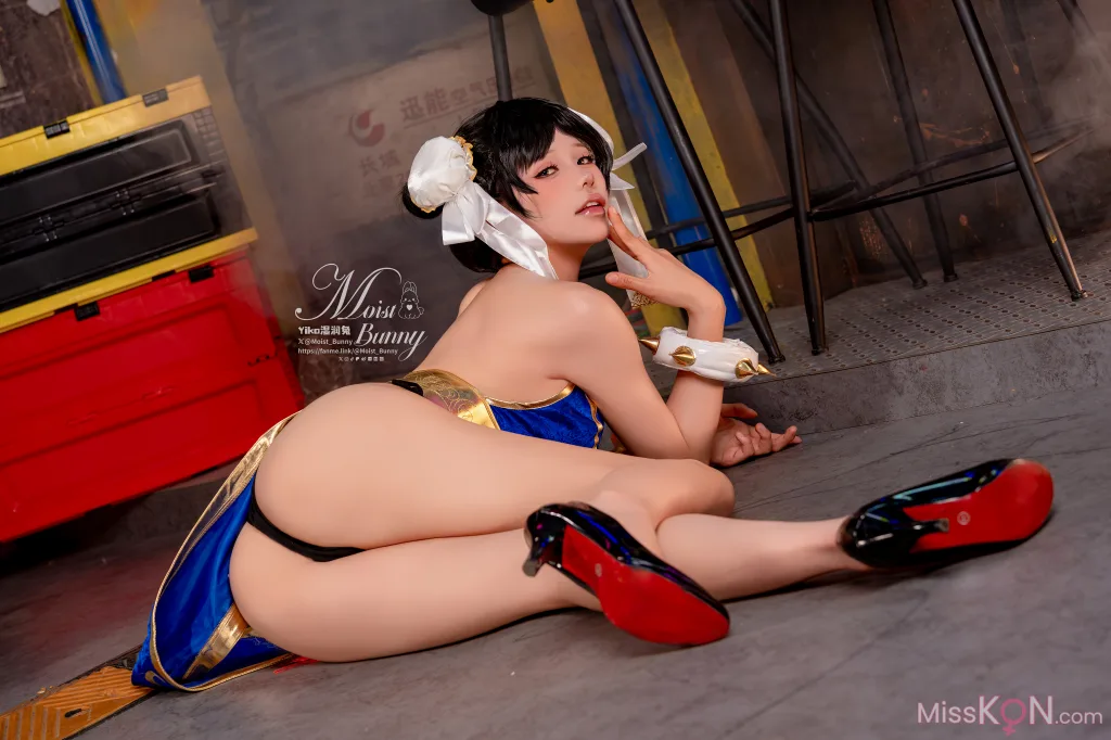 Coser@黏黏团子兔: 2月作品『街霸-春丽』桃花旗袍 (86 photos )