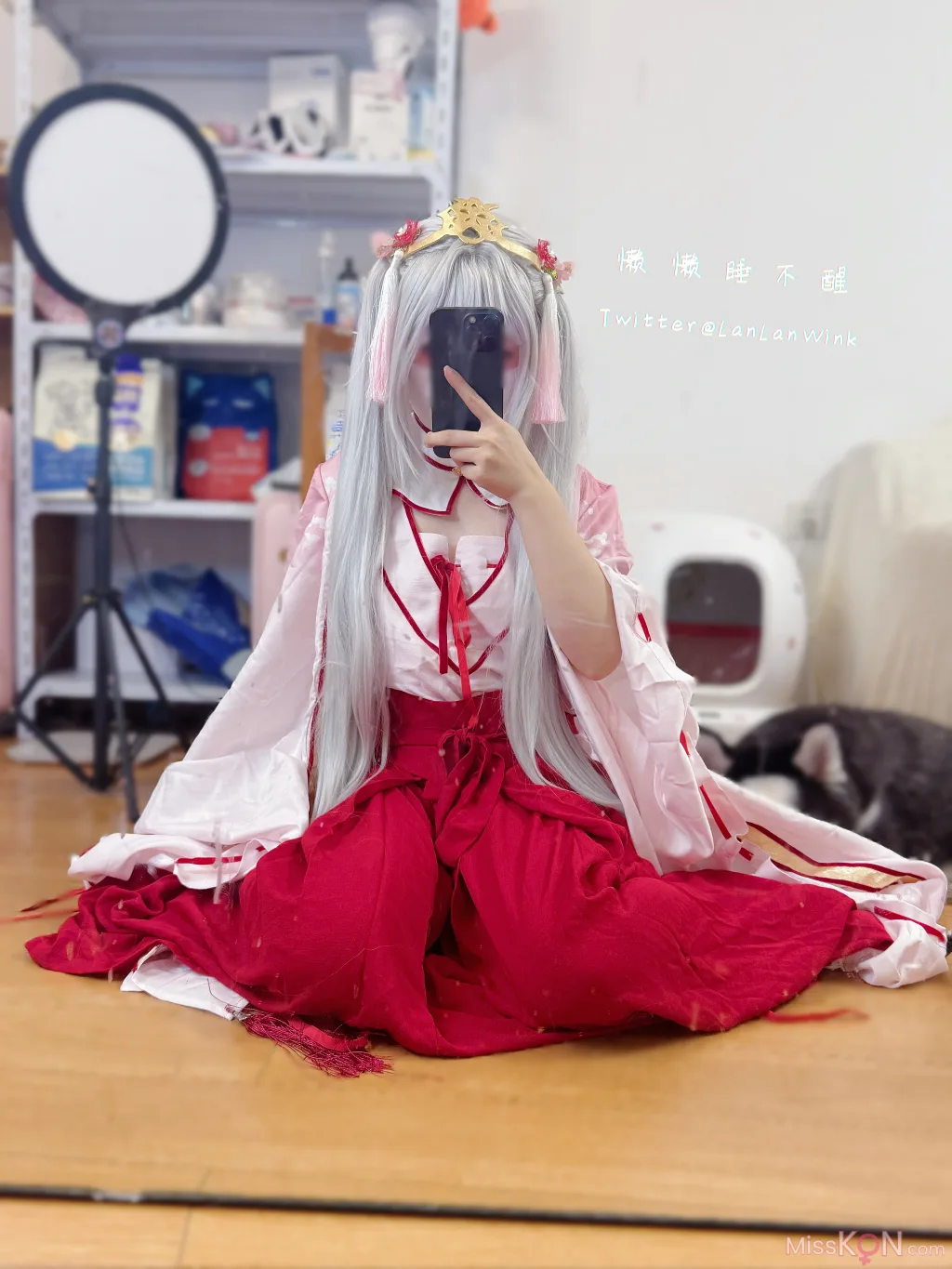 Coser@懒懒睡不醒 &amp; 朝武芳乃: 极品嫩妹 捆绑jk (55 photos )