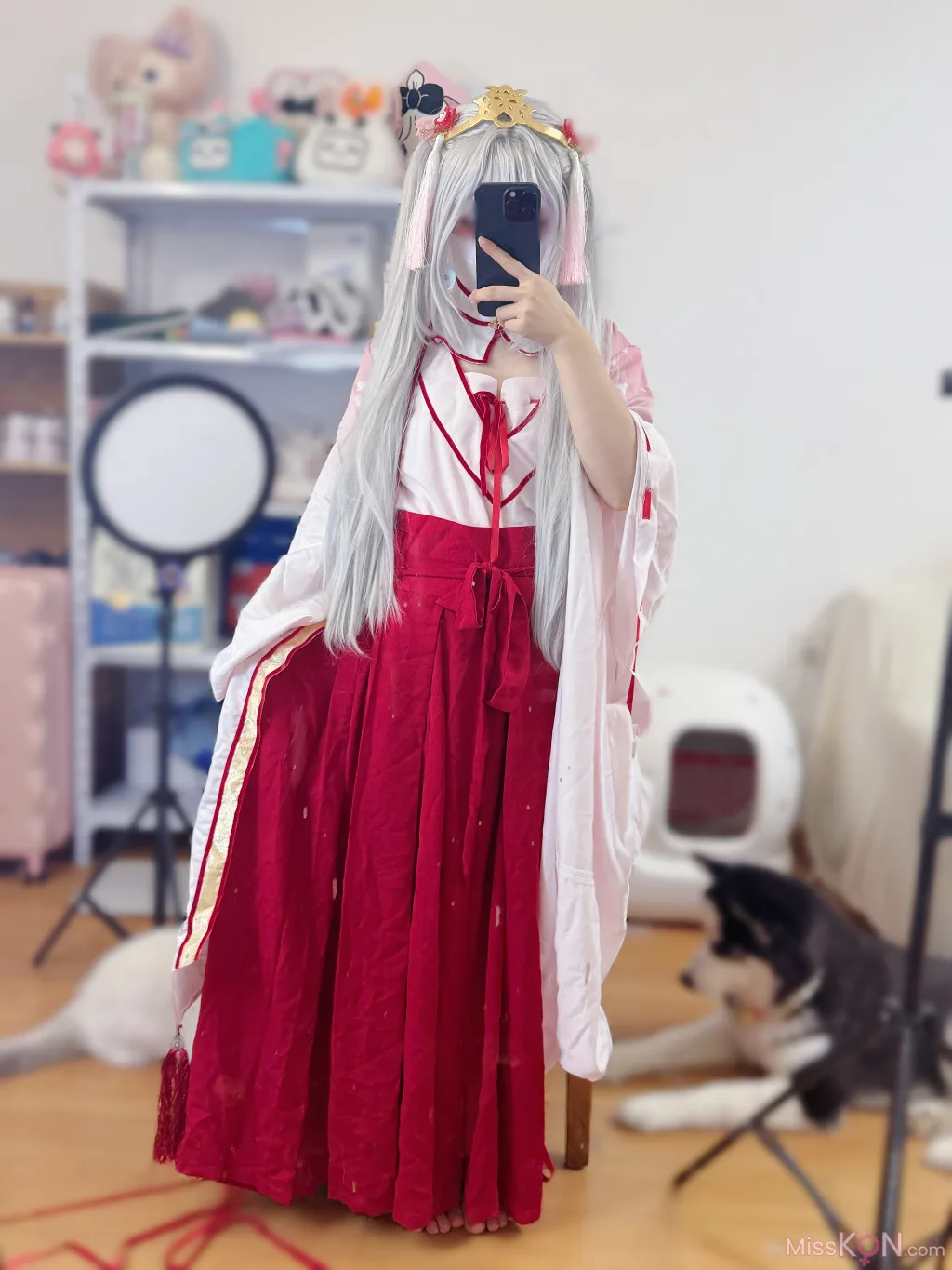 Coser@懒懒睡不醒 &amp; 朝武芳乃: 极品嫩妹 捆绑jk (55 photos )