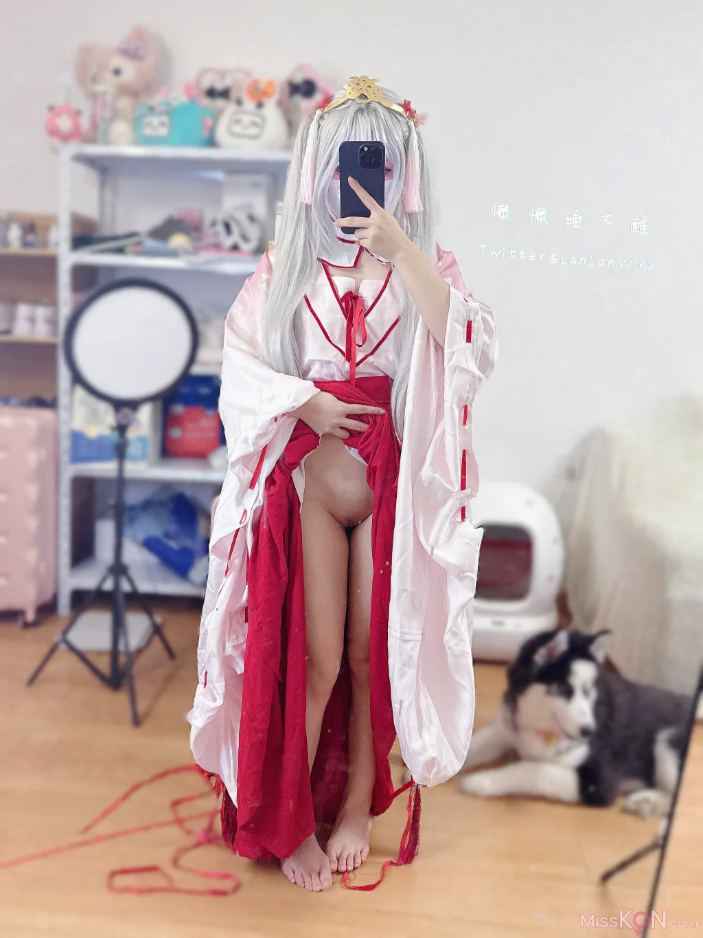 Coser@懒懒睡不醒 &amp; 朝武芳乃: 极品嫩妹 捆绑jk (55 photos )