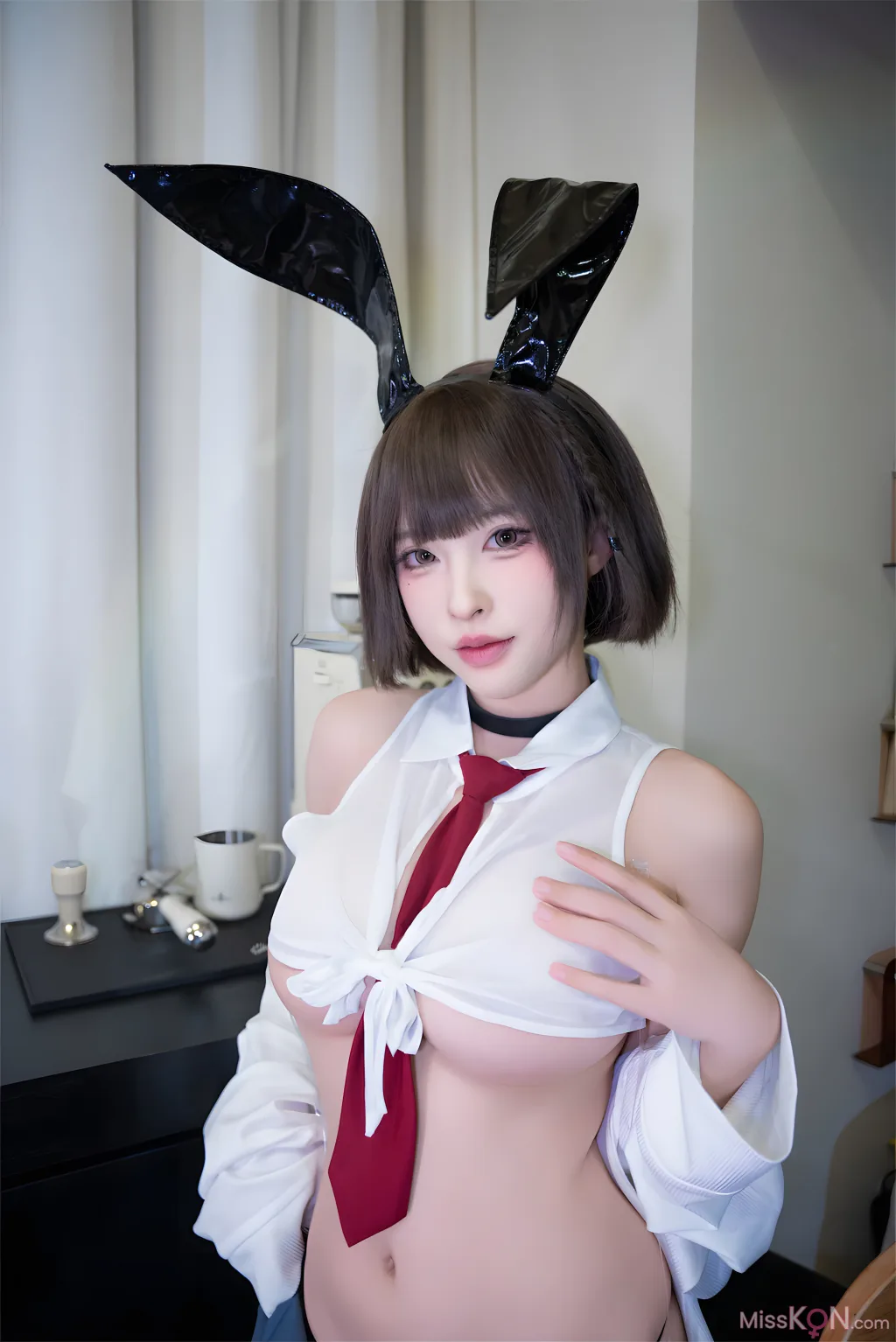Coser@清水由乃: JK兔女郎 (59 photos)