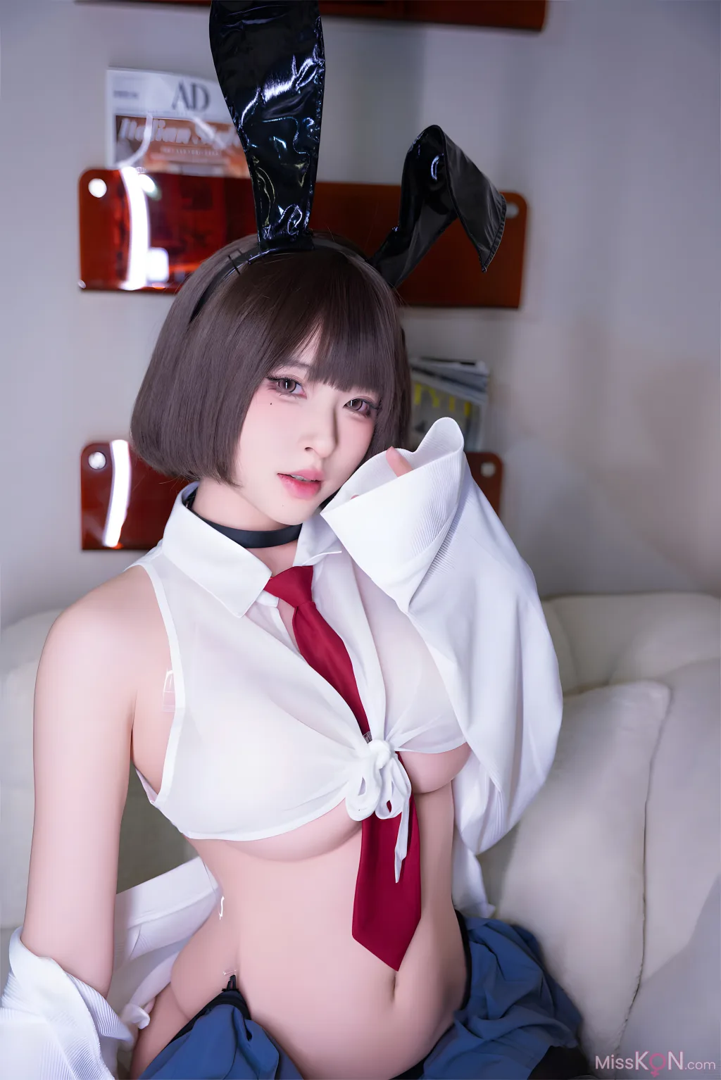 Coser@清水由乃: JK兔女郎 (59 photos)
