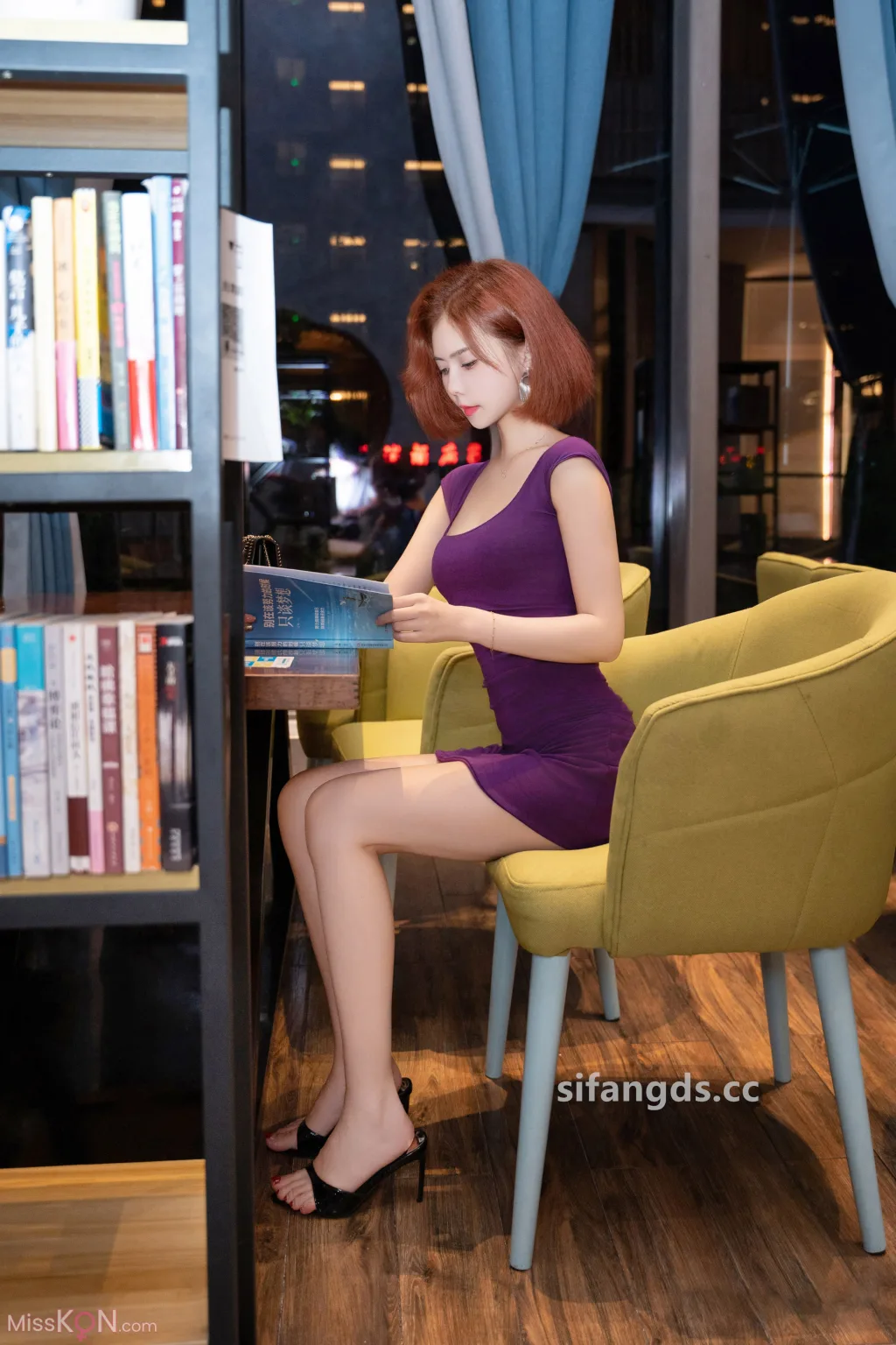 [XR Uncensored] 白芷yy: R18 秀人网模特 性感紫色内衣+S (100 photos )