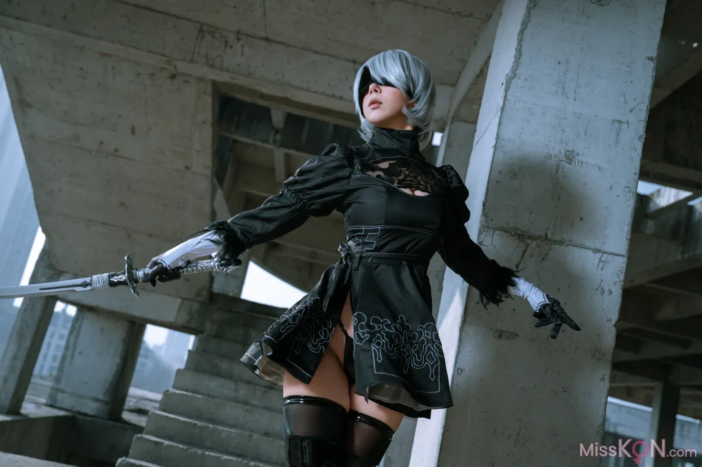 Coser@云溪溪 (Yunx1x1) &amp; 奶桃: 2B本 YoRHa No.2 Type B 下 (195 photos)