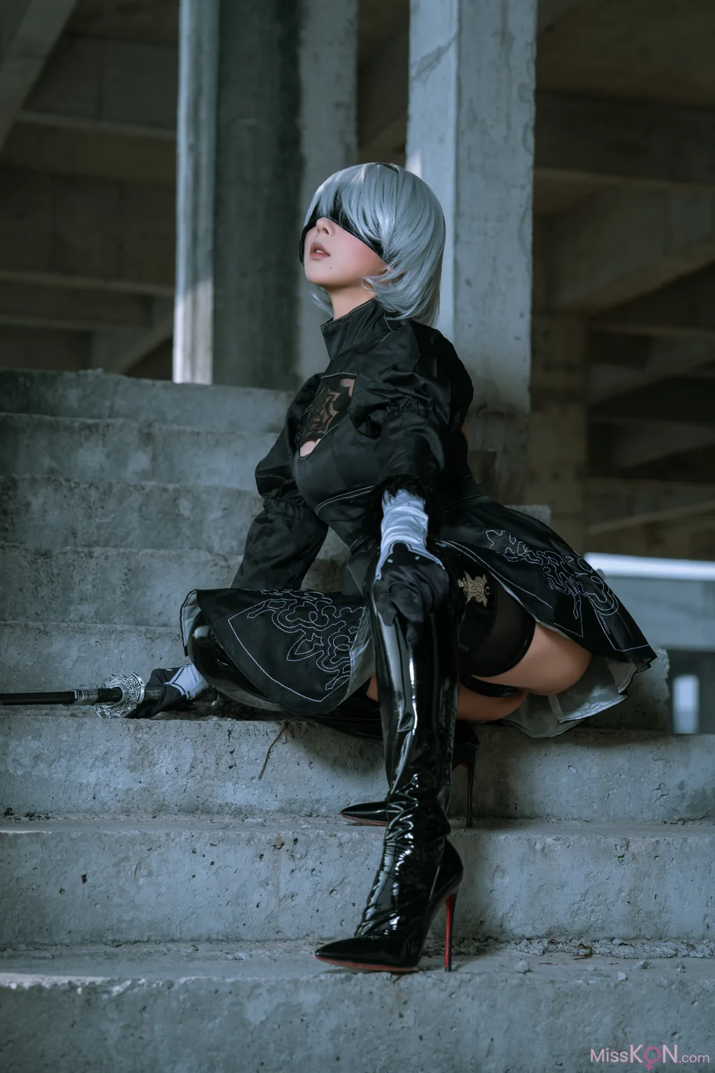 Coser@云溪溪 (Yunx1x1) &amp; 奶桃: 2B本 YoRHa No.2 Type B 下 (195 photos)