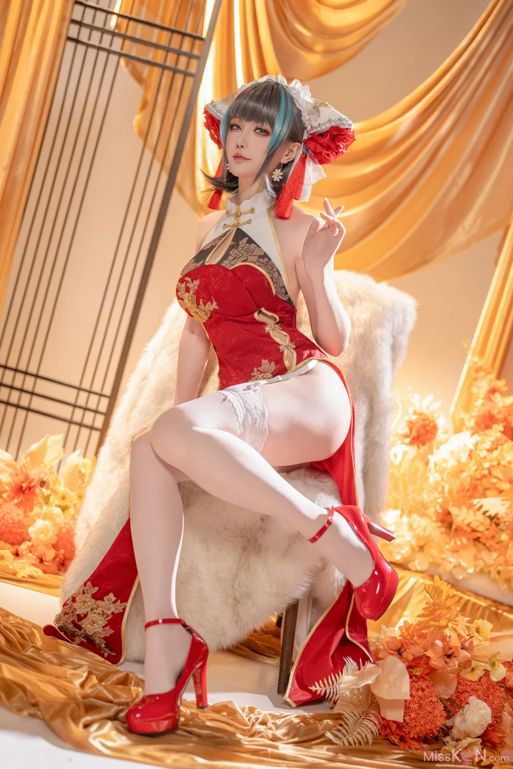Coser@星之迟迟Hoshilily: 碧蓝航线柴郡 (50 photos )