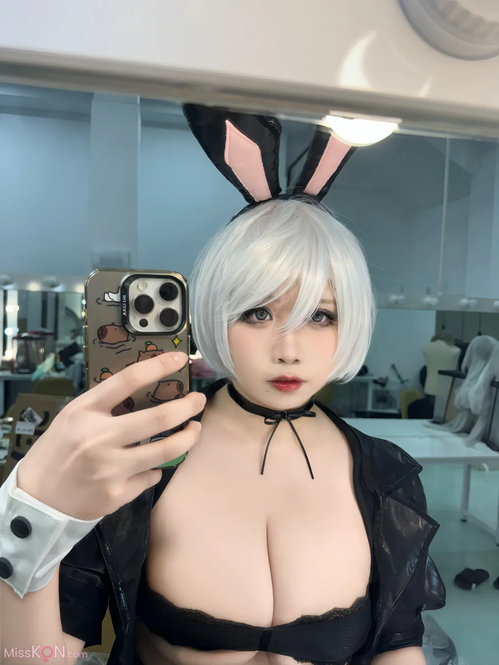 Coser@贞子蜜桃: 2B兔女郎 (62 photos )