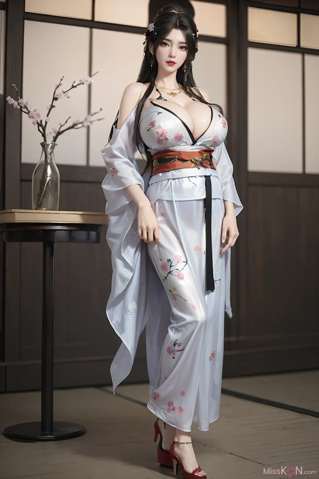 [AI Generated] 完美世界-清漪 和服+吊带 (127 photos)