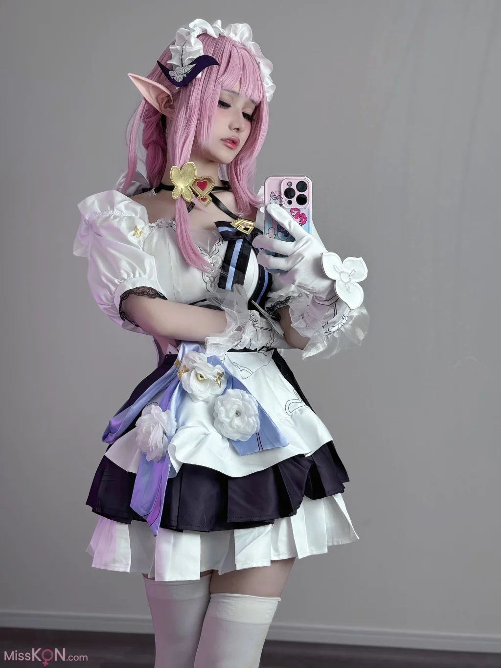Coser@幼愛Youmeko: 崩坏3 爱莉希雅女仆装 (20 photos)