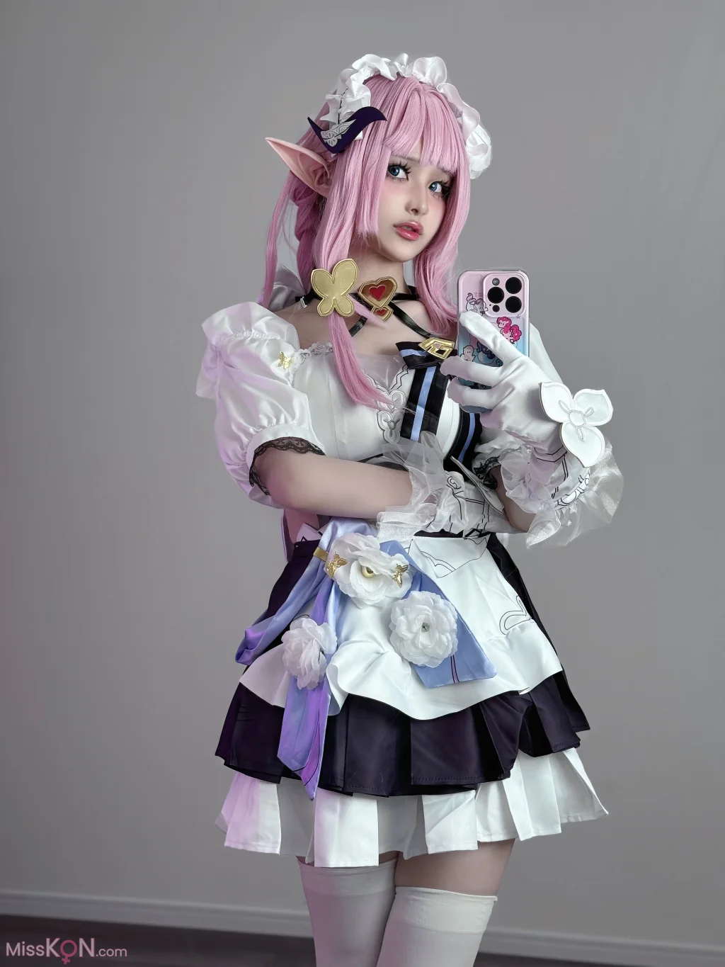 Coser@幼愛Youmeko: 崩坏3 爱莉希雅女仆装 (20 photos)