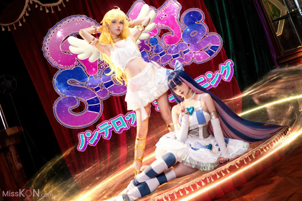 Coser@阿包也是兔娘 &amp; 苏苏苏Sofia: 吊带袜天使 (33 photos)