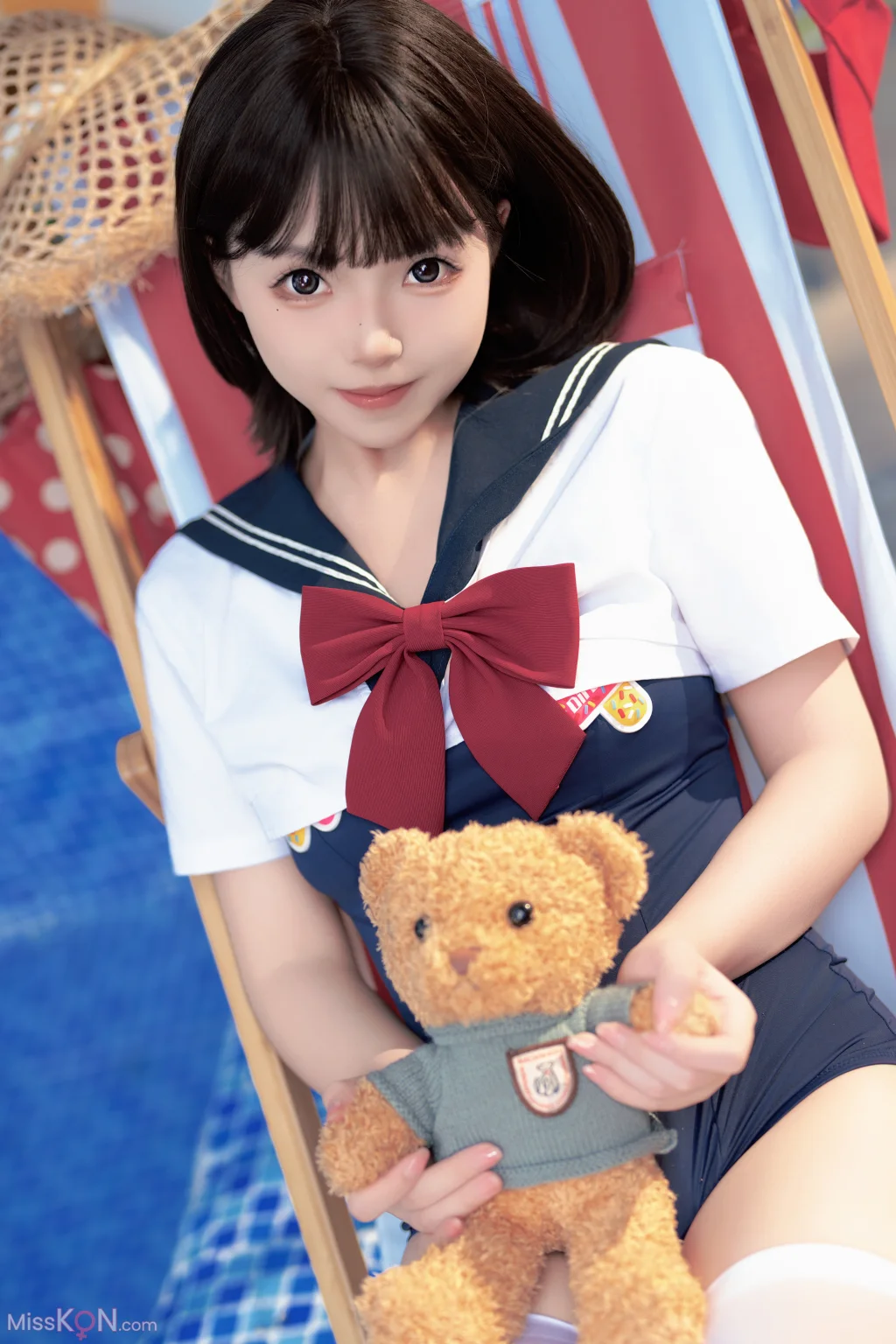 Coser@Bangni邦尼: 反差JK泳装 (97 photos )
