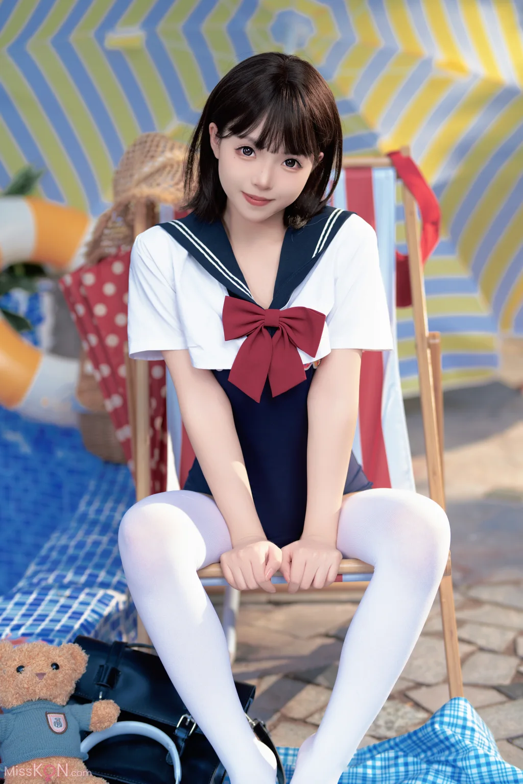 Coser@Bangni邦尼: 反差JK泳装 (97 photos )