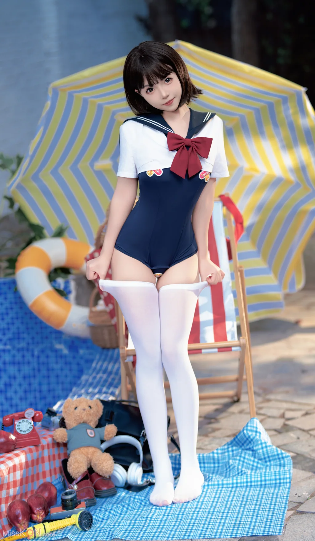 Coser@Bangni邦尼: 反差JK泳装 (97 photos )