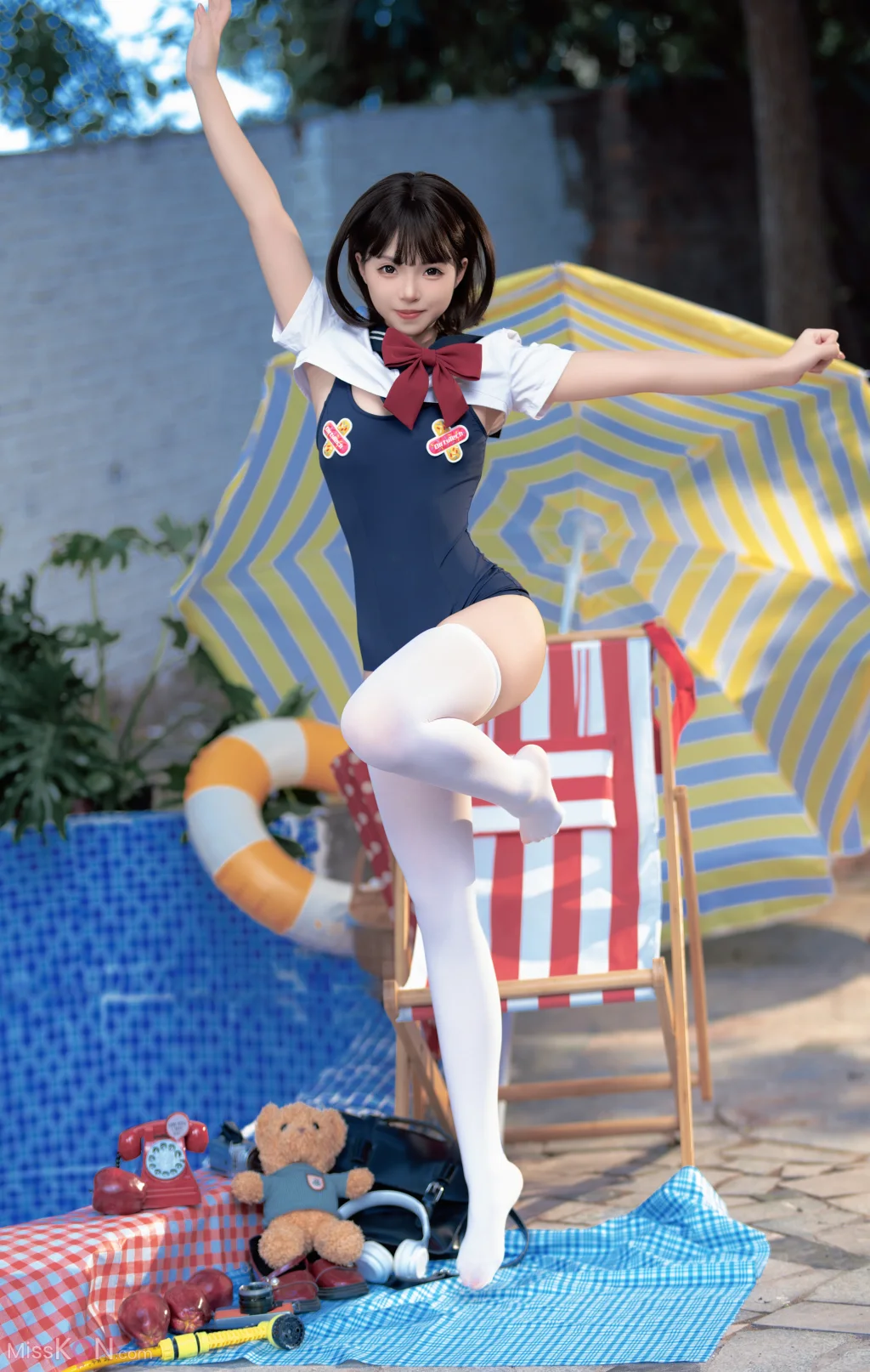 Coser@Bangni邦尼: 反差JK泳装 (97 photos )