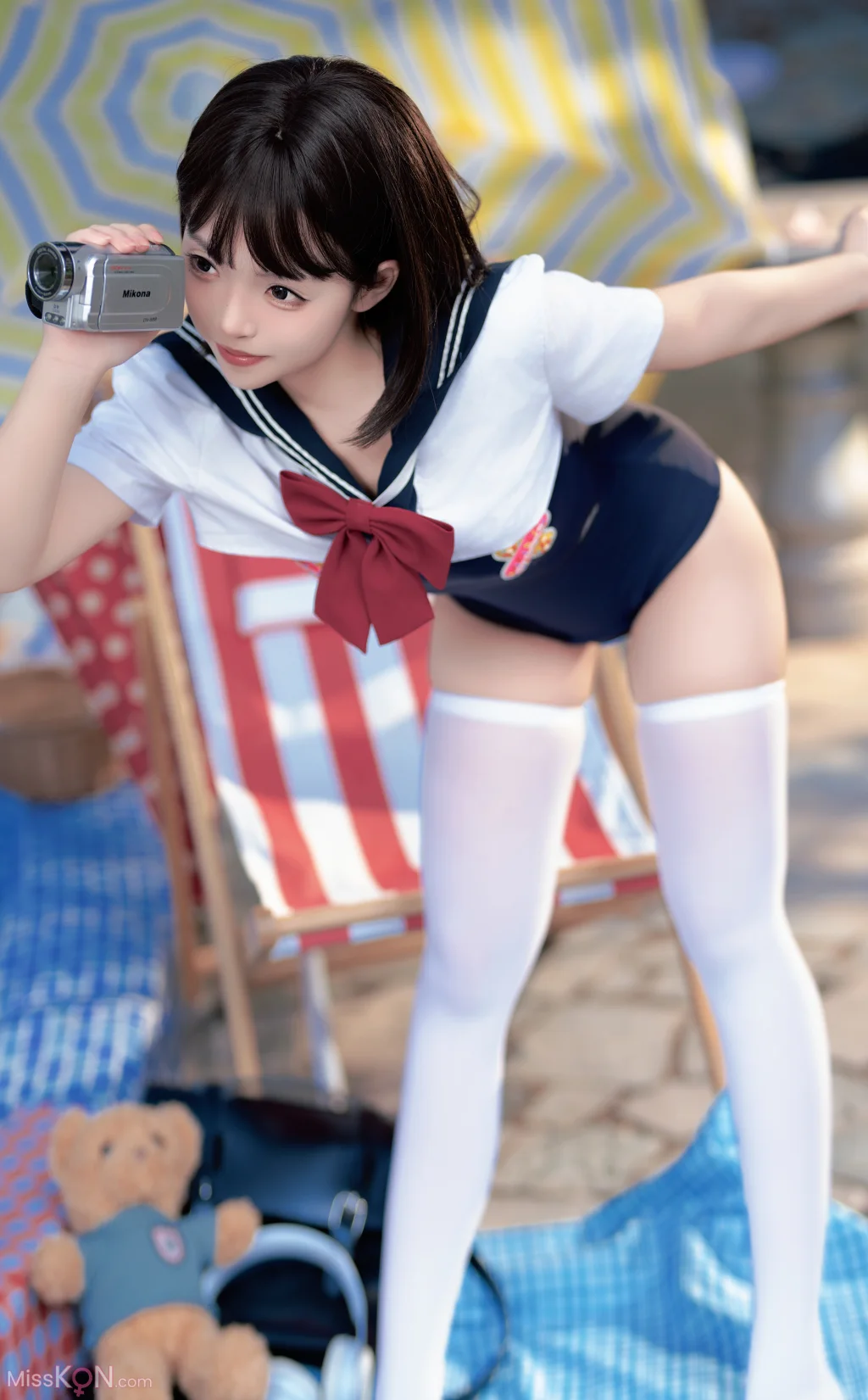 Coser@Bangni邦尼: 反差JK泳装 (97 photos )