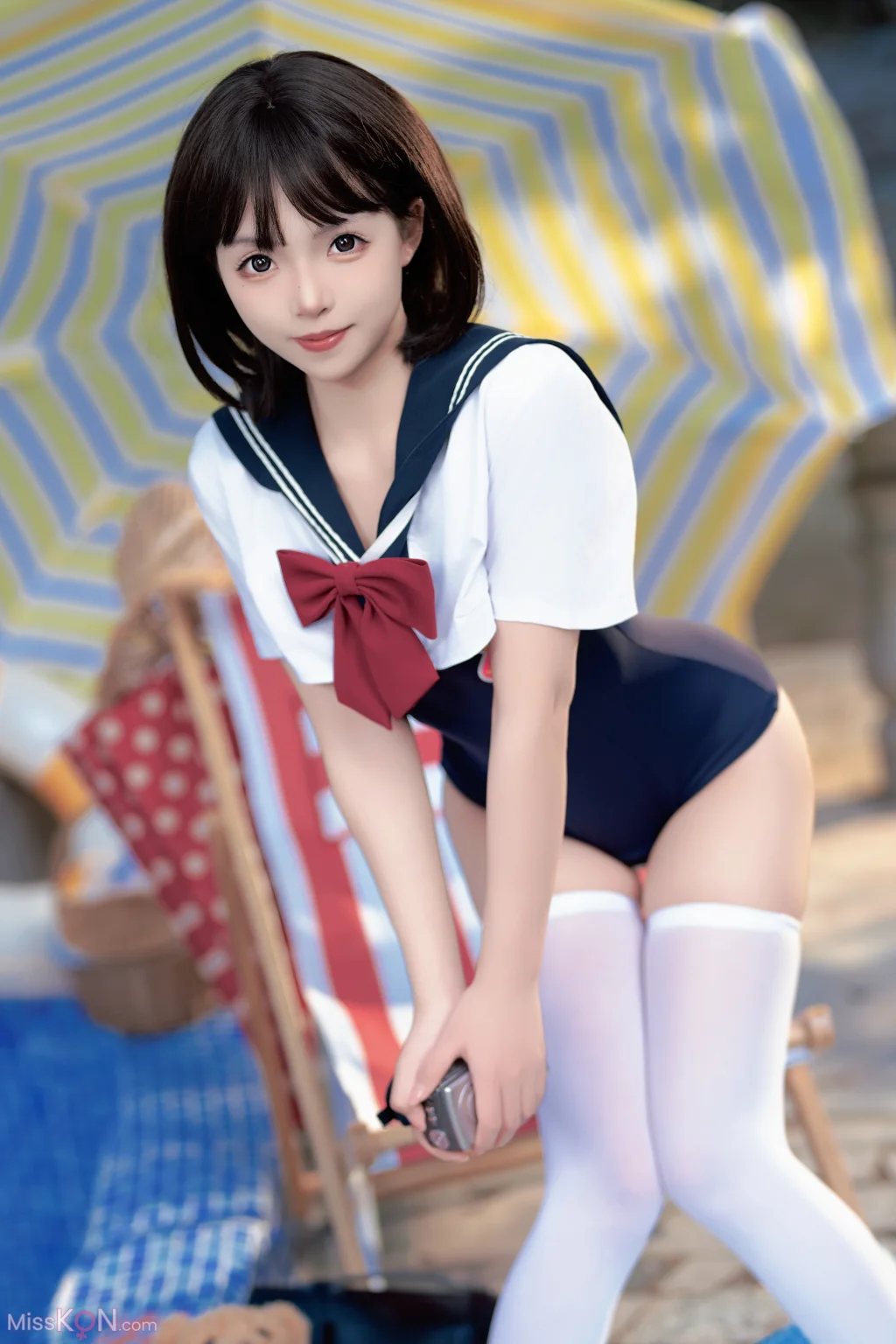 Coser@Bangni邦尼: 反差JK泳装 (97 photos )