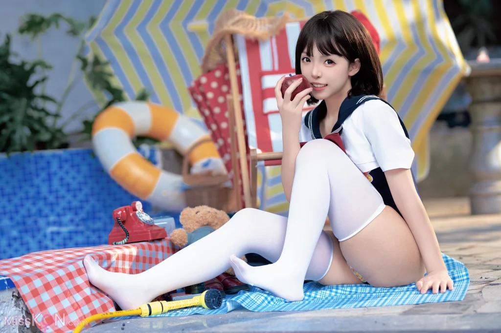 Coser@Bangni邦尼: 反差JK泳装 (97 photos )