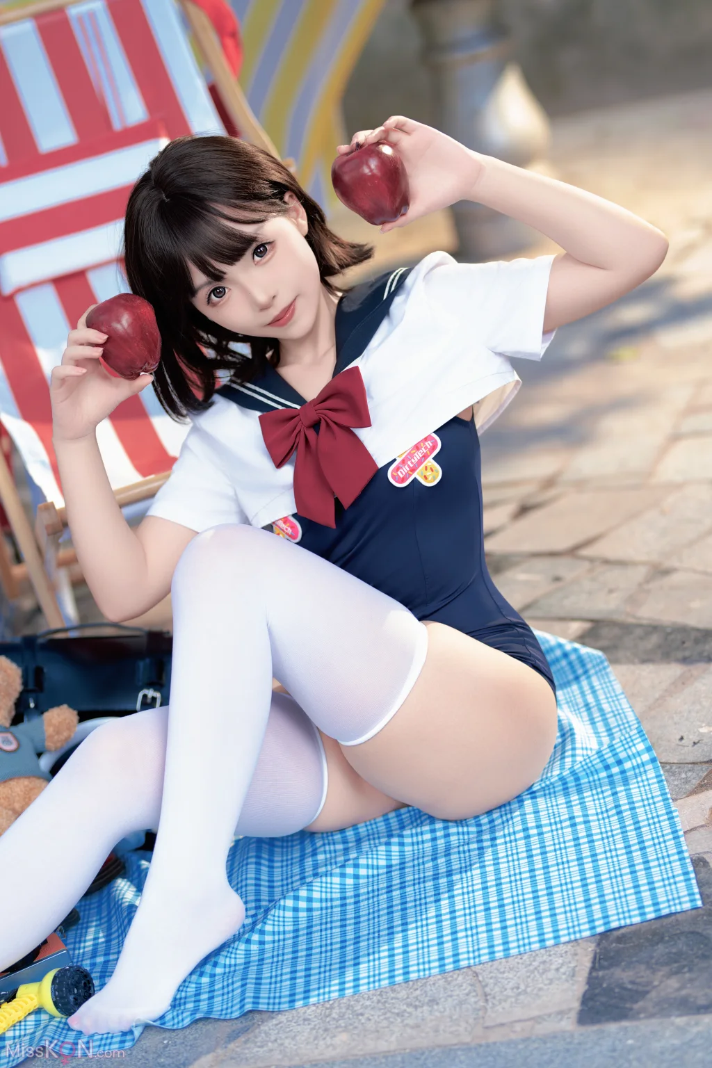 Coser@Bangni邦尼: 反差JK泳装 (97 photos )