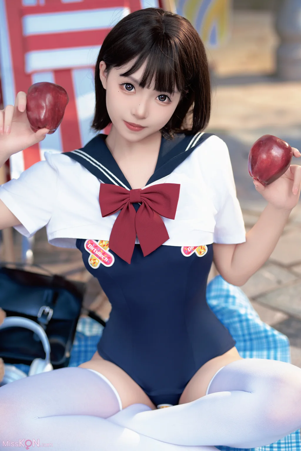 Coser@Bangni邦尼: 反差JK泳装 (97 photos )
