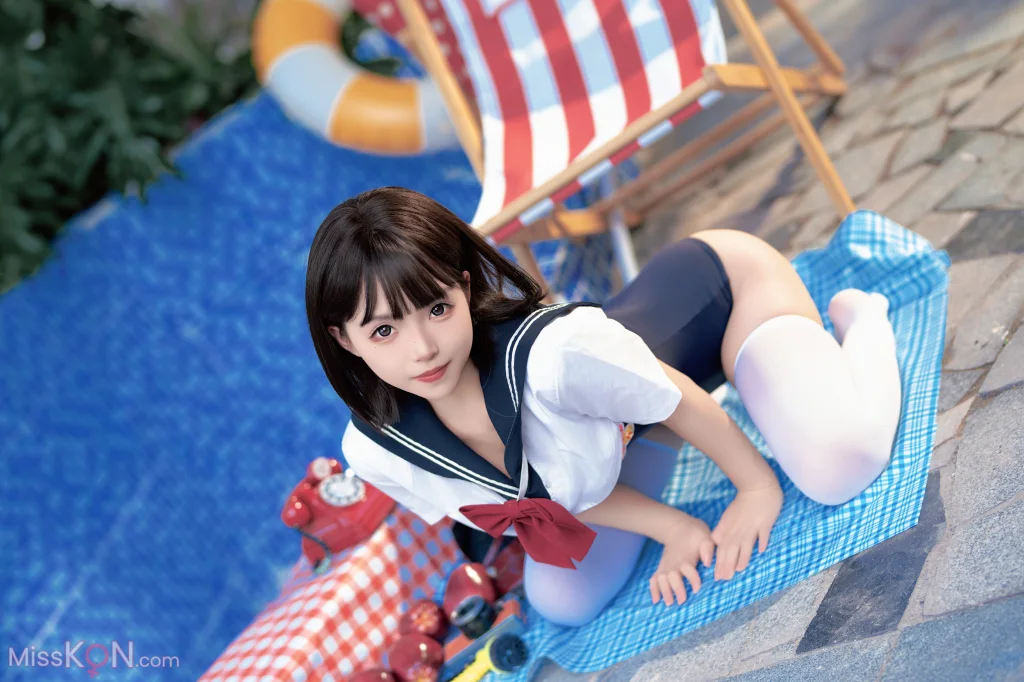 Coser@Bangni邦尼: 反差JK泳装 (97 photos )