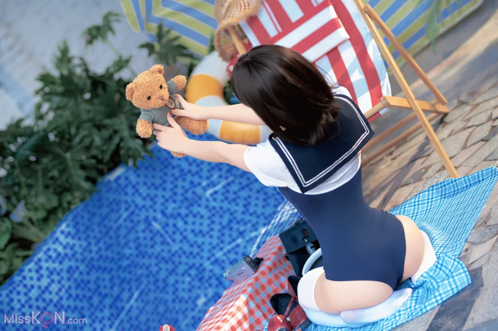 Coser@Bangni邦尼: 反差JK泳装 (97 photos )