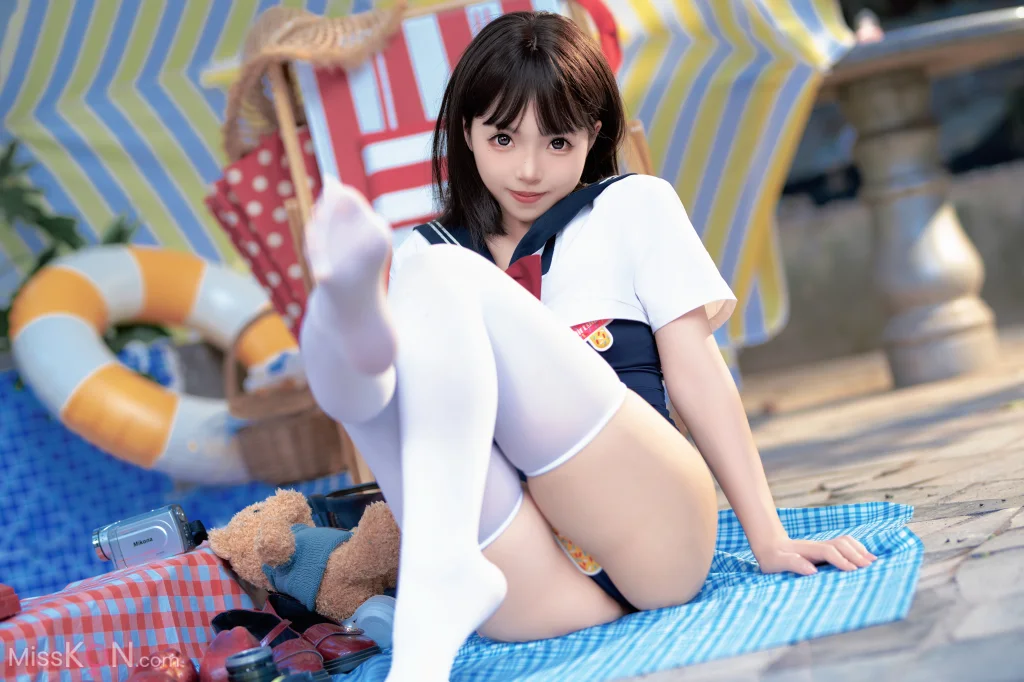 Coser@Bangni邦尼: 反差JK泳装 (97 photos )