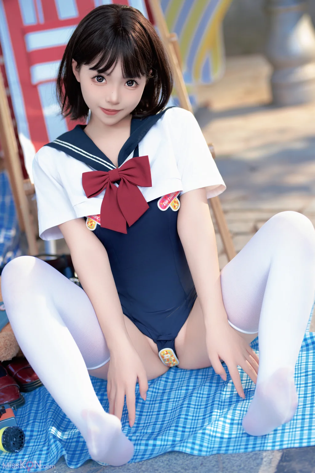 Coser@Bangni邦尼: 反差JK泳装 (97 photos )