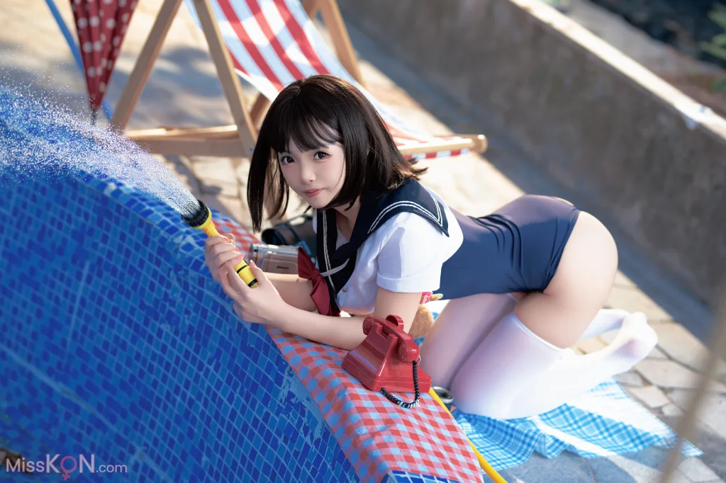 Coser@Bangni邦尼: 反差JK泳装 (97 photos )
