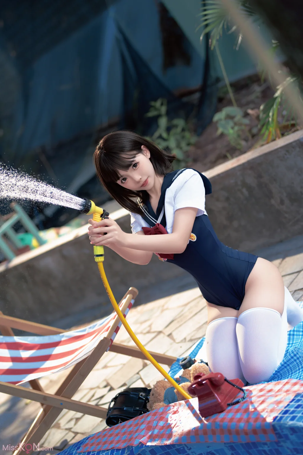 Coser@Bangni邦尼: 反差JK泳装 (97 photos )