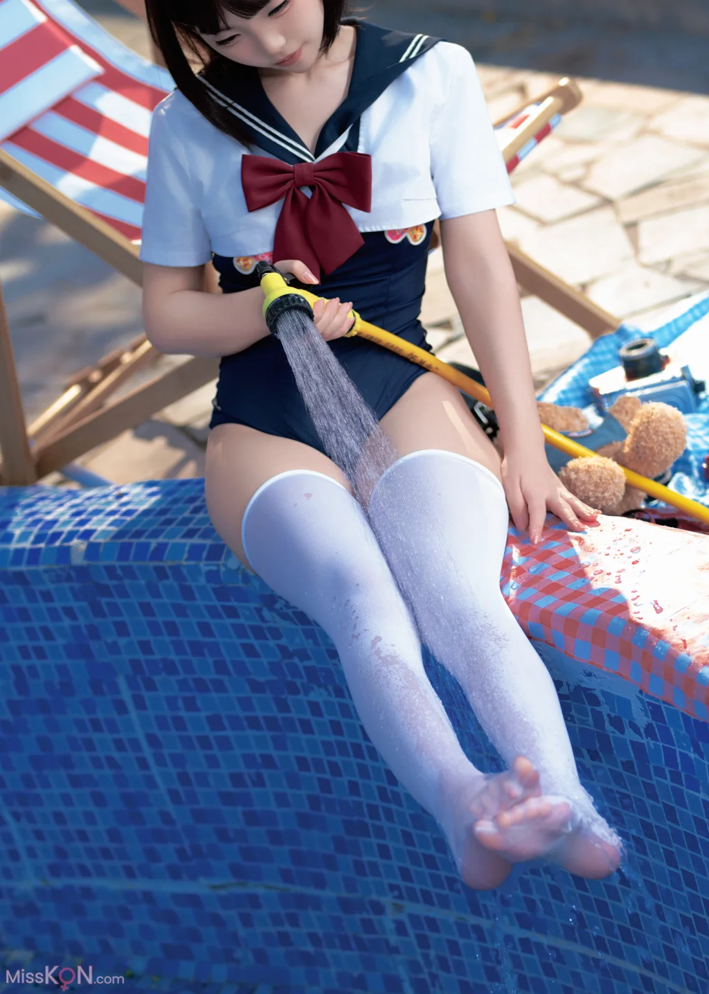 Coser@Bangni邦尼: 反差JK泳装 (97 photos )