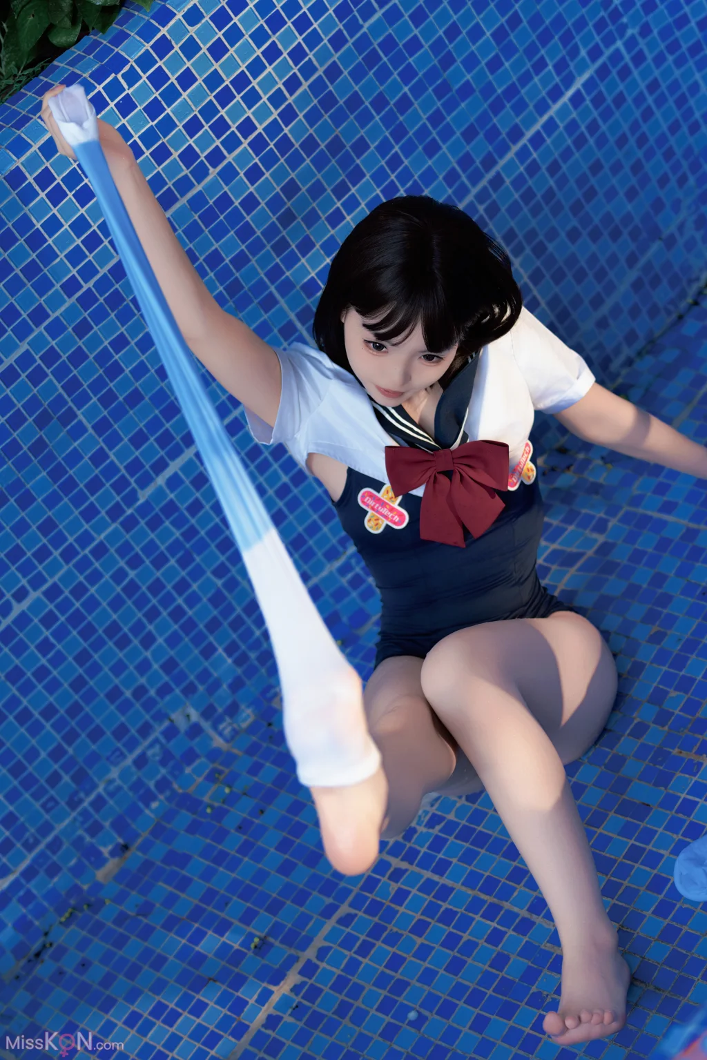 Coser@Bangni邦尼: 反差JK泳装 (97 photos )