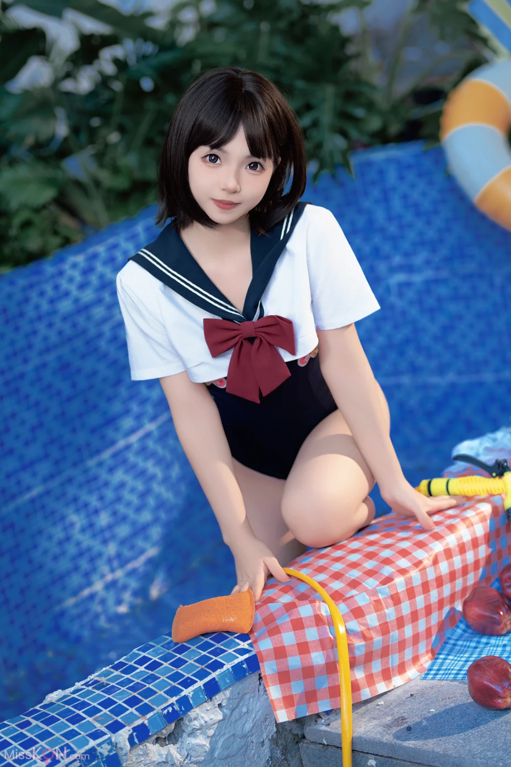 Coser@Bangni邦尼: 反差JK泳装 (97 photos )