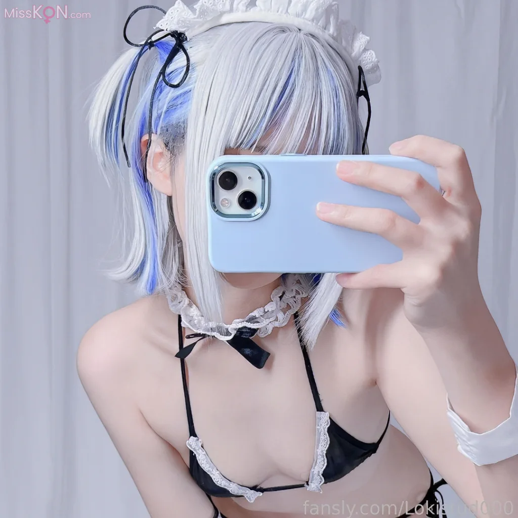 Coser@Ayame base: Gura Maid Underwear (35 photos ) - ( Page 1 / 2 )
