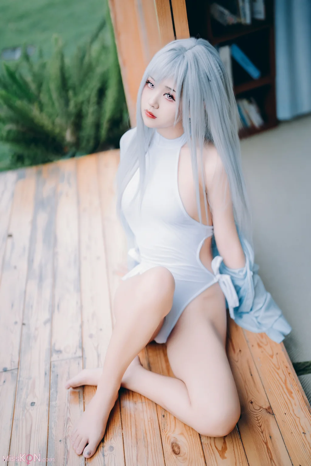 Coser@萌芽儿o0: 白泳装 (25 photos)