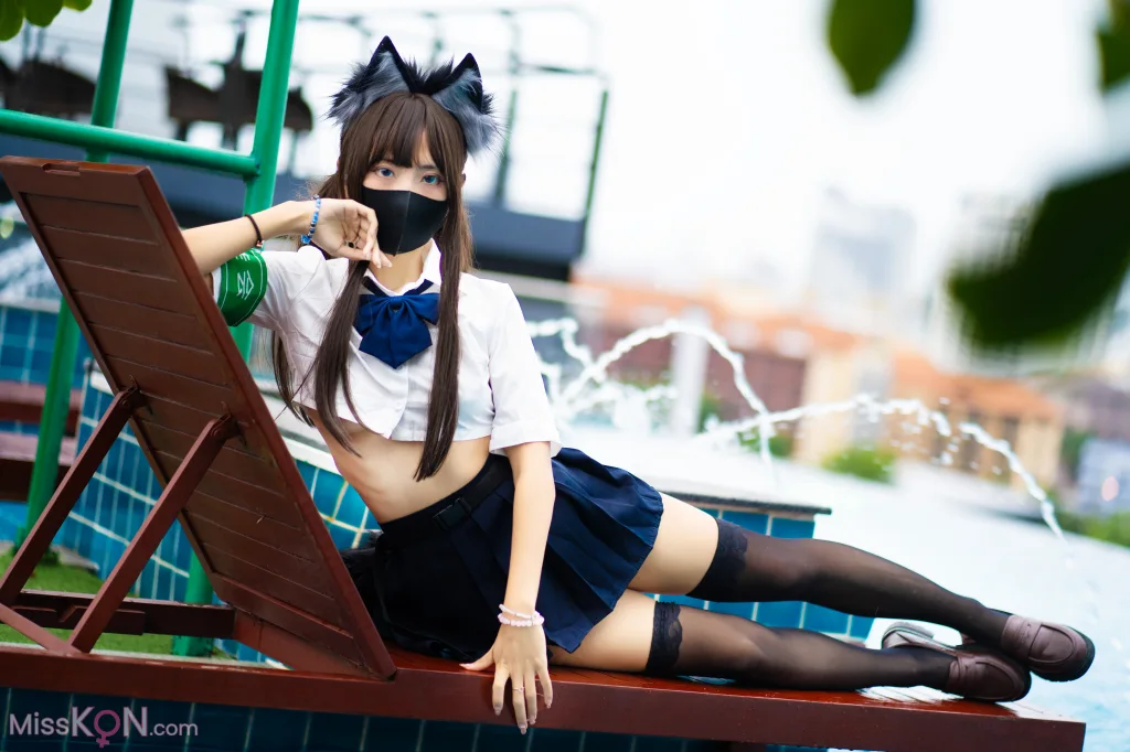 Coser@职业奶妈三水子: 生徒会长 (62 photos)