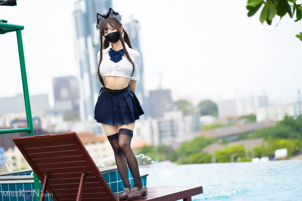 Coser@职业奶妈三水子: 生徒会长 (62 photos)