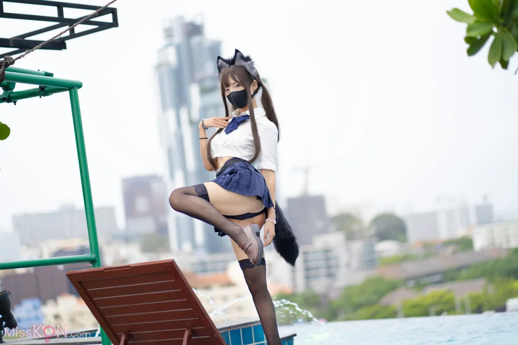 Coser@职业奶妈三水子: 生徒会长 (62 photos)