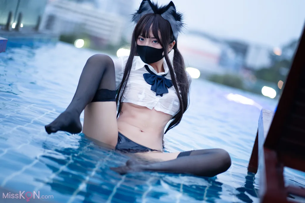 Coser@职业奶妈三水子: 生徒会长 (62 photos)