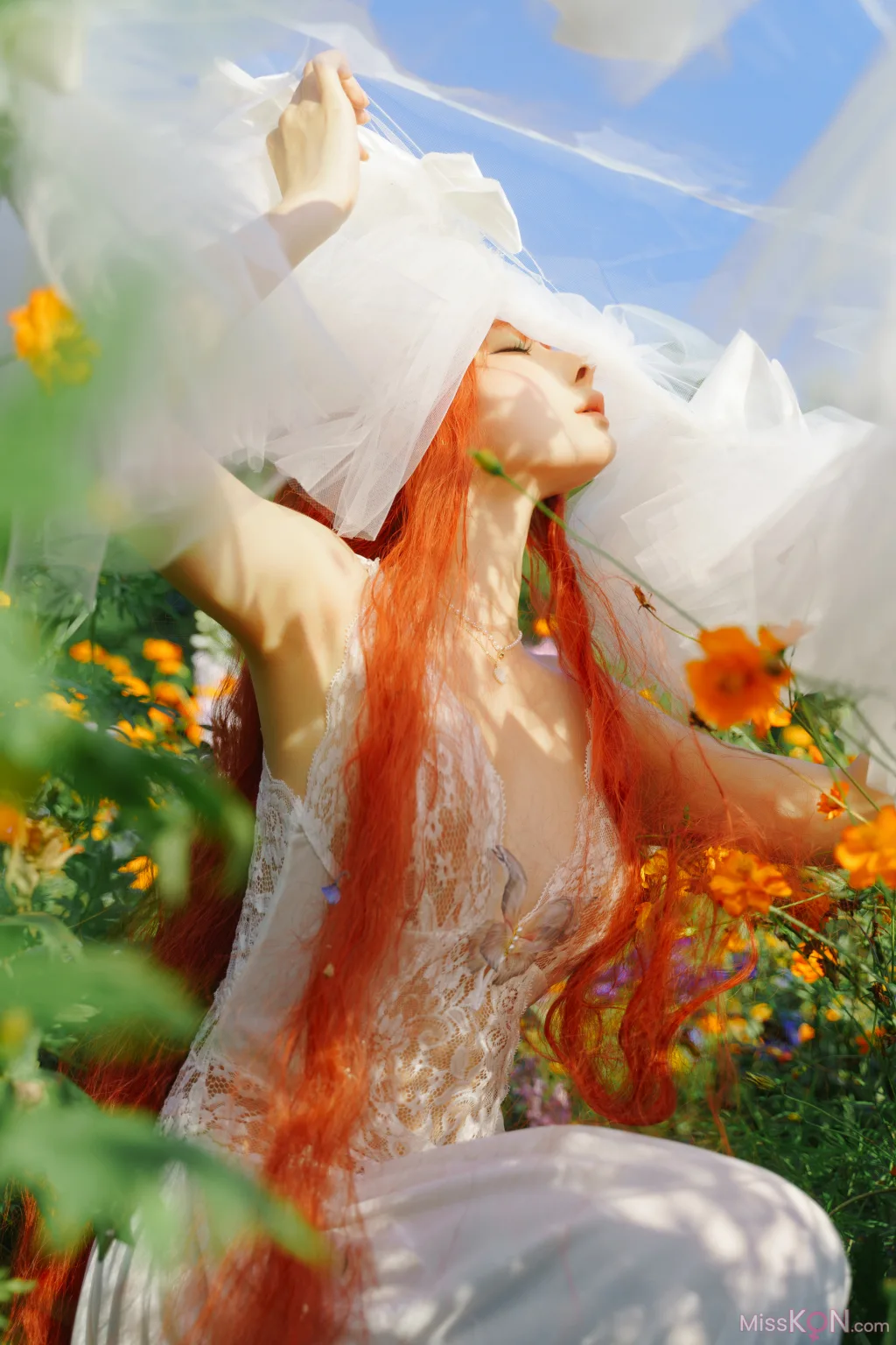 Coser@蠢沫沫 (chunmomo): 花丛婚纱 (67 photos)